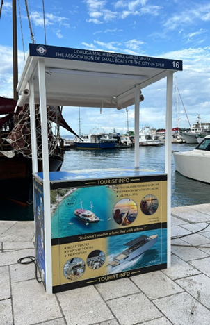 Riva promenade of Split 16 location of stand